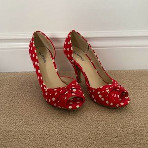 Call It Spring Red Polka Dot Heels